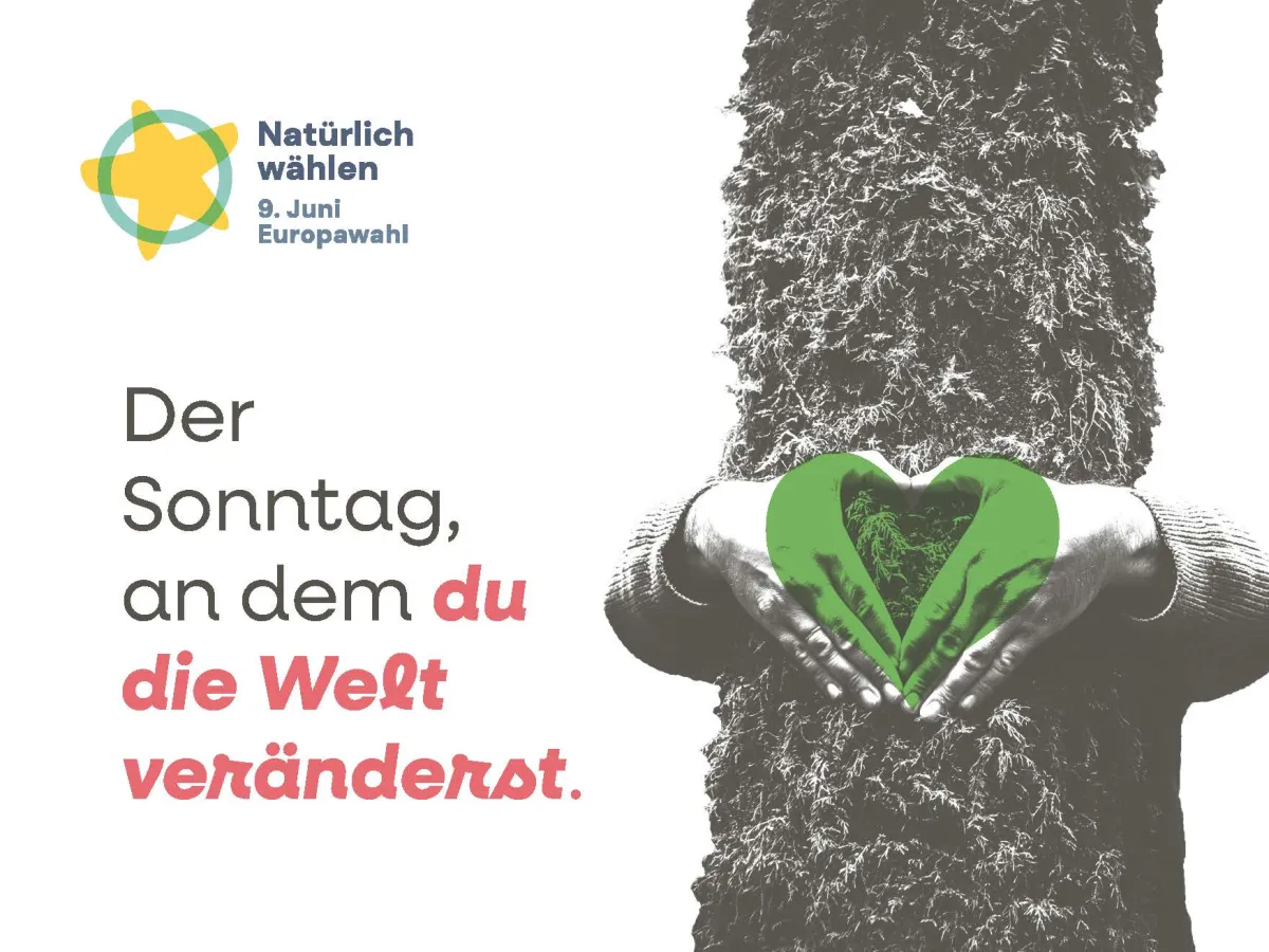 Europawahl Postkarte: "Der Sonntag, an dem du die Welt veränderst"